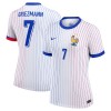 Camisola França Griezmann 7 Mulher Equipamento 2ª Euro 2024